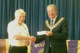 A cheque for the Mayors Charity